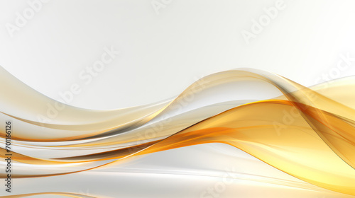 Abstract gold wave background. Stylized water flow banner - Generative AI © bagoesanggito