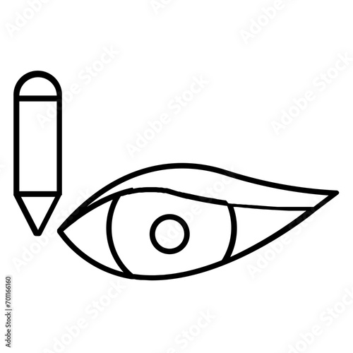 eye liner line icon