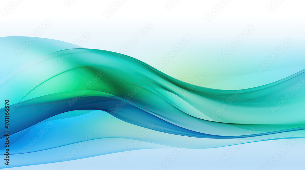Abstract blue wave background. Stylized water flow banner - Generative AI Abstract blue wave background. Stylized water flow banner - Generative AI