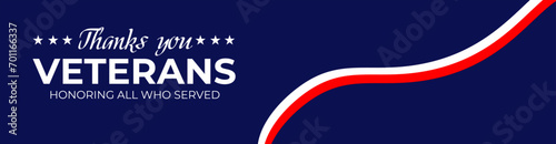 Veterans day poster. Veteran's day illustration with United States national flag colors. US national day November 11. cover, greeting card, flyer, backdrop, banner, website. vector illustration