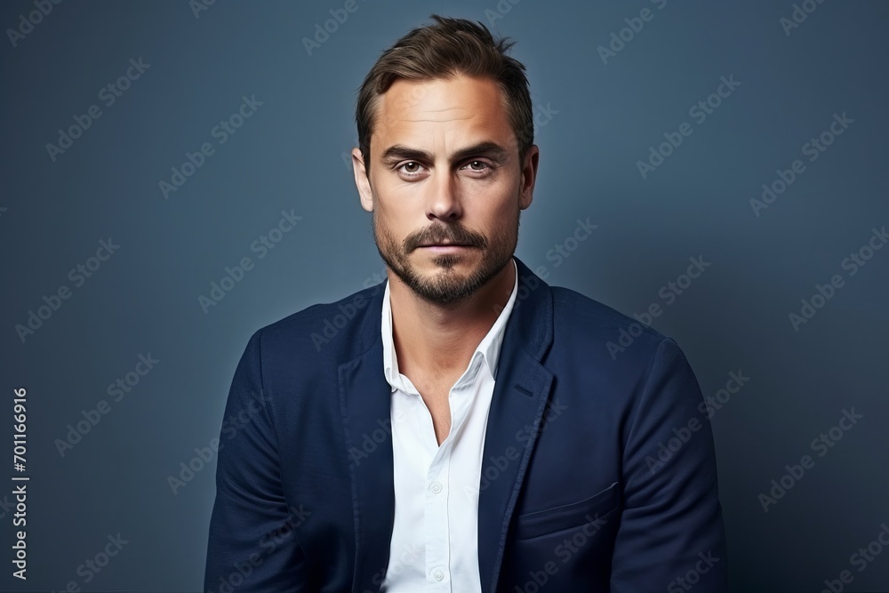 Portrait of a handsome man in a suit. Studio shot. Portrait of a handsome man in a suit. Studio shot.
