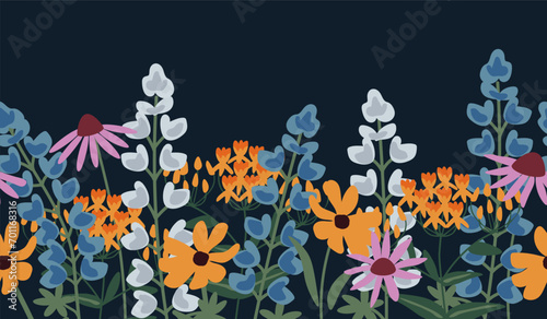 Seamless floral pattern photo