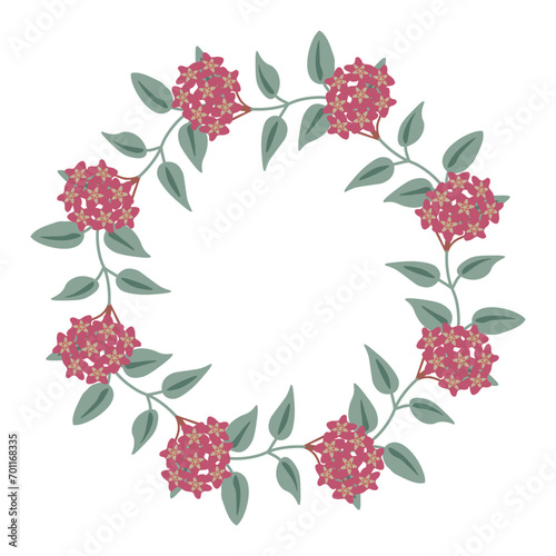 Red waxplant wreath