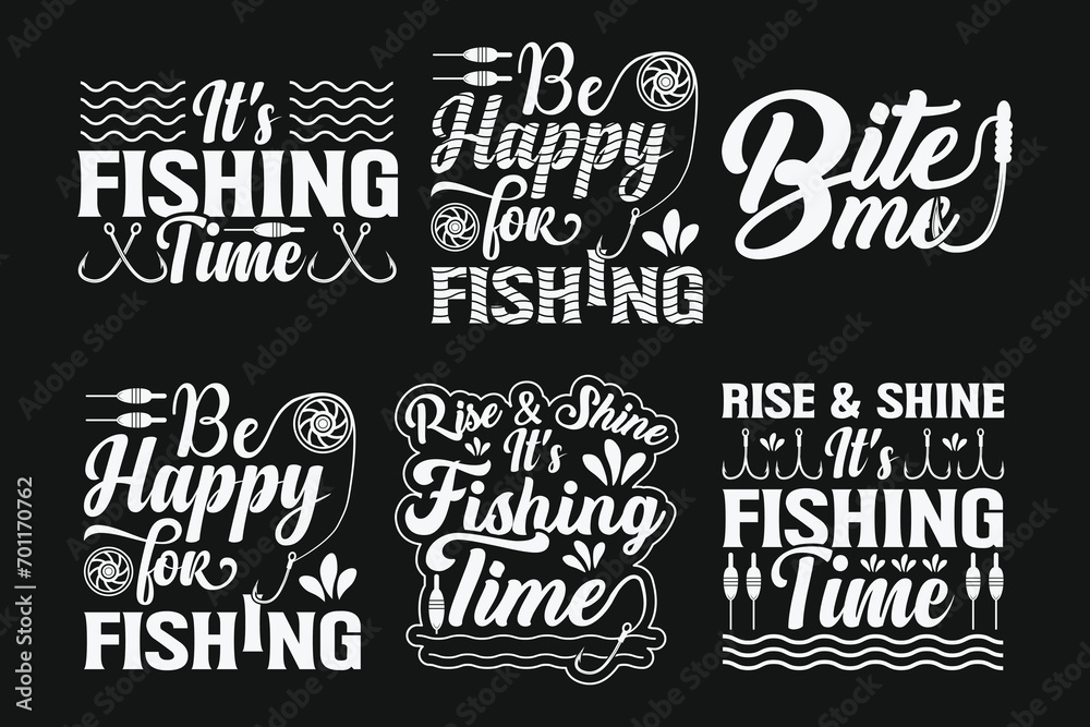 Stylish Fishing Typography Bundle, Creative Fishing Design, Fishing Enthusiast's Tee, Unique Fishing Typography Shirt, Trendy Typography for Anglers, Graphic Tee Design, Vintage-Inspired Fishing Tee