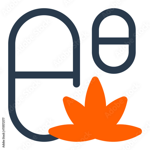 THC Pill Icon for Psychoactive Relief in Medicinal Form