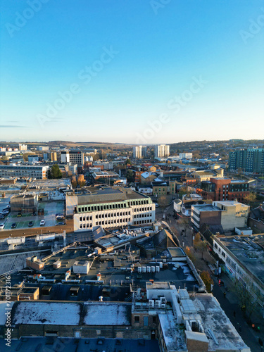 Beautiful High angle View of Central Luton City of England UK. December 1st, 2023 © Nasim