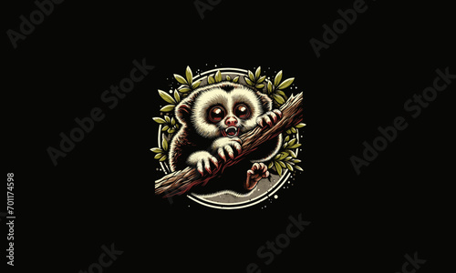 above rated lemurs in the forest vector illustration artwork design