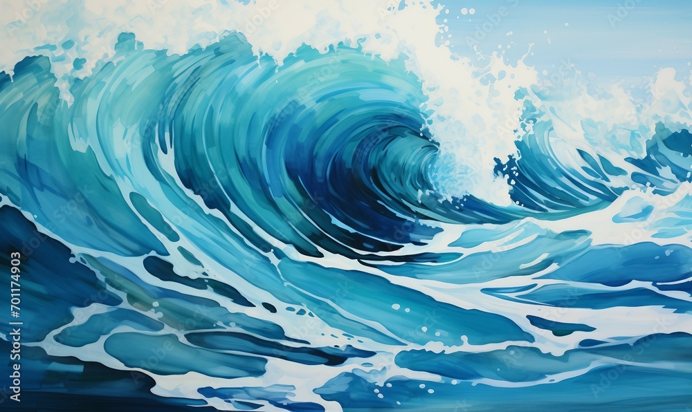 Blue sea wave background. 3D Rendering. Clip-art Blue sea wave background. 3D Rendering. Clip-art