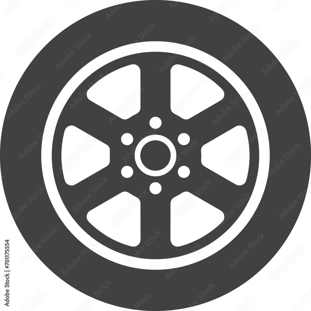 Obraz premium Vehicle wheel disks icon | Lorry disk icon | Rubber tyre or car tire