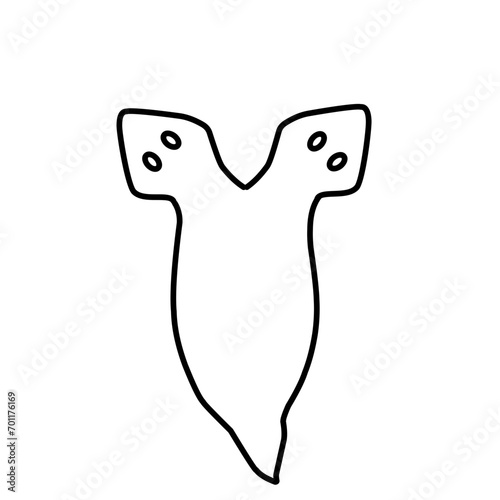 Planaria Flatworm Outline 