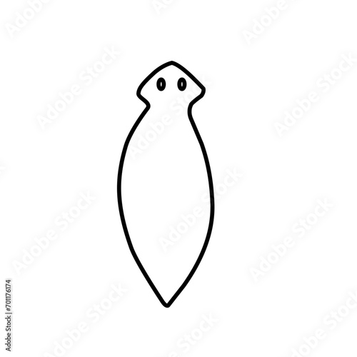 Planaria Flatworm Outline 