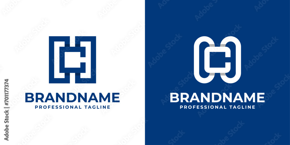 Fototapeta premium Modern Letter HC Monogram Logo, suitable for business with HC or CH initials