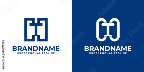 Modern Letter HT Monogram Logo, suitable for business with HT or TH initials photo