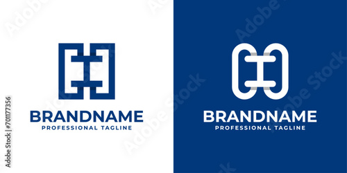 Modern Letter HI Monogram Logo, suitable for business with HI or IH initials