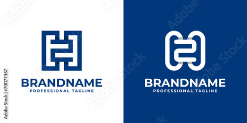 Modern Letter HZ Monogram Logo, suitable for business with HZ or ZH initials photo