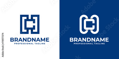 Modern Letter HC Monogram Logo, suitable for business with HC or CH initials