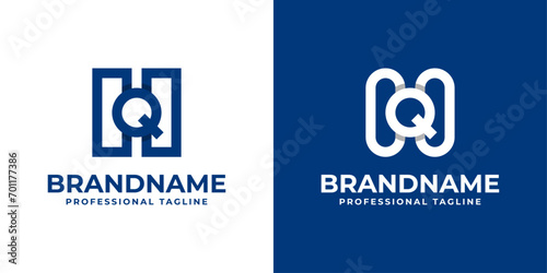 Modern Letter HQ Monogram Logo, suitable for business with HQ or QH initials photo