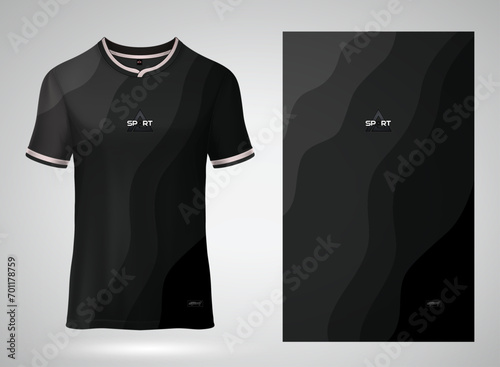 Valokuva dark color gradation art pattern sport jersey t-shirt