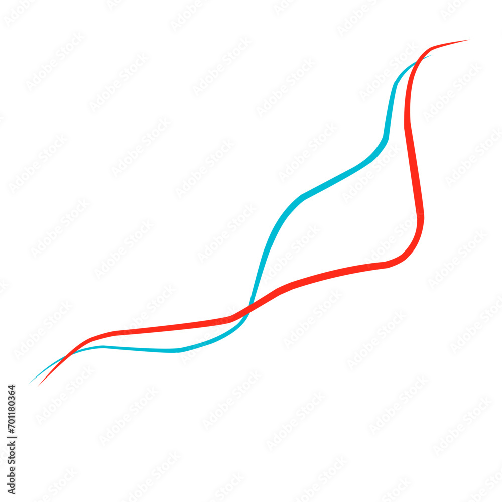 Red and Blue Graphic Lines Red and Blue Graphic Lines