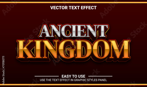 3d ancient kingdom editable text effect