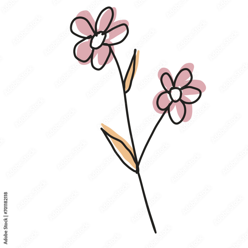 Simple flowers design illustration Simple flowers design illustration