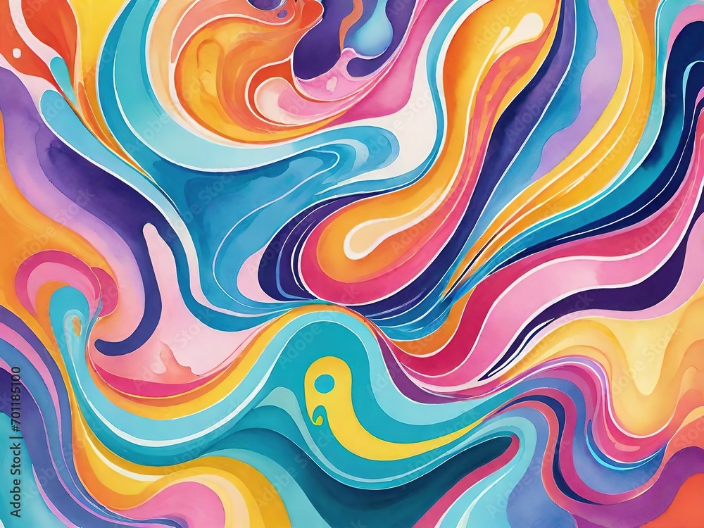 Abstract colorful background with liquid splashes
