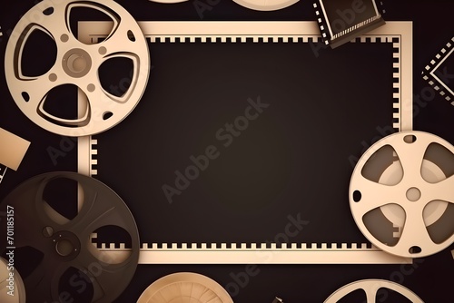 blank frame film theme 
