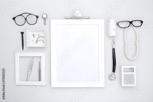 blank frame phot with medical device theme 