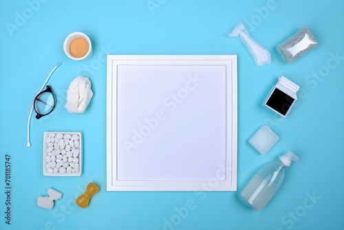 blank frame photo with medicine theme 