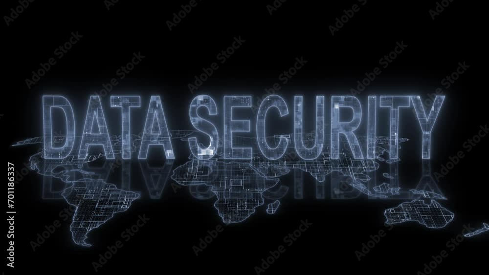 3d data security text technology earth map animation 3d data security text technology earth map animation