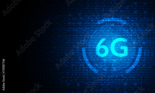 concept of technology 6G mobile network , New generation telecommunication , high-speed mobile Internet,	
