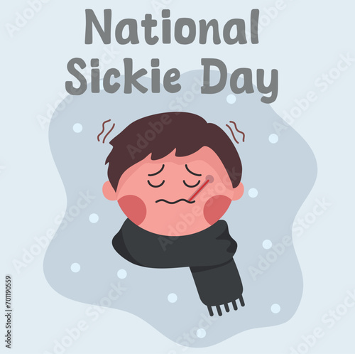 An excellent vector graphic for celebrating National Sickie Day is this one.