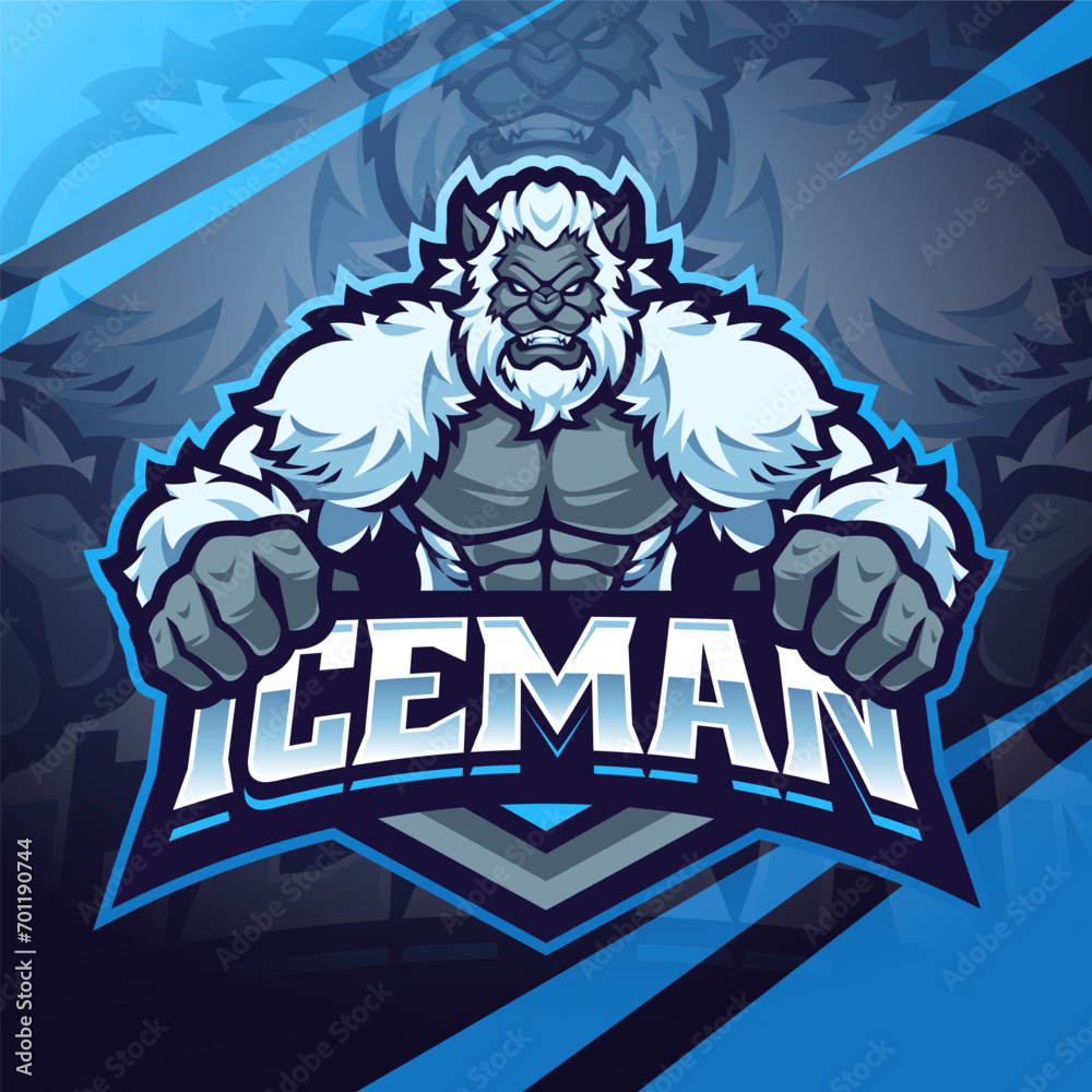 Fotografie Iceman esport mascot logo design