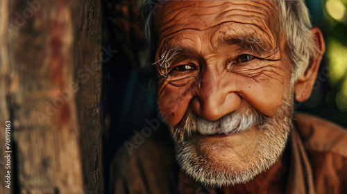 closeup Oldman smile