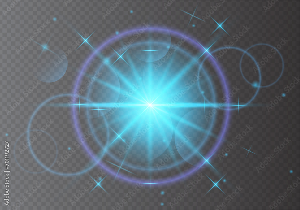 Obraz premium glowing light effect on transparent background vector