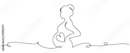 Mom prenatal line art style with transparent background eps