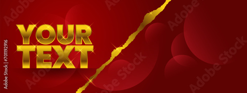 golden torn paper festival background vector