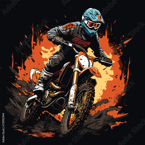 Vintage bike on sunset beach Vector, art, illustration, T-shirt, design, vector templats