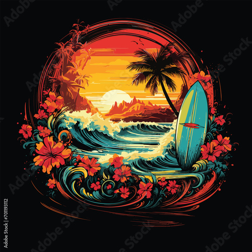 beach with palm trees