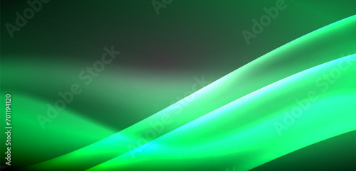 Neon-lit waves surge across background, mesmerizing dance of luminescence and motion. Dynamic backdrop captures essence of energy and modern aesthetics