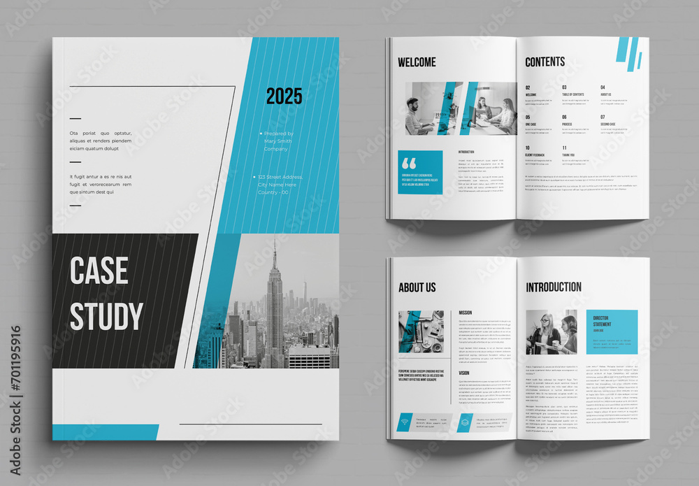 Case Study Booklet Template Stock Template | Adobe Stock