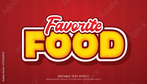 vector text effect template editable design culinary logo and logo type background