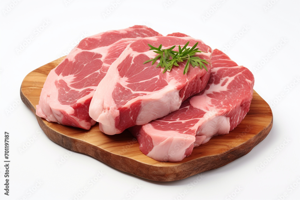 Raw minced meat, isolated on white background Raw minced meat, isolated on white background