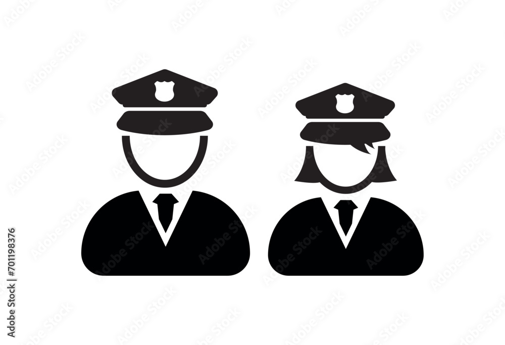 police icon on white background	 - obrazy, fototapety, plakaty 