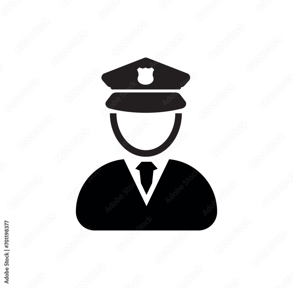 police icon on white background police icon on white background