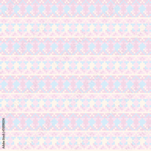 Pastels Argyle Fair Isle Seamless Pattern Design