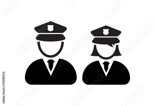 police icon on white background	