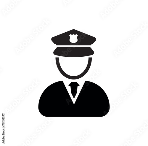 police icon on white background	