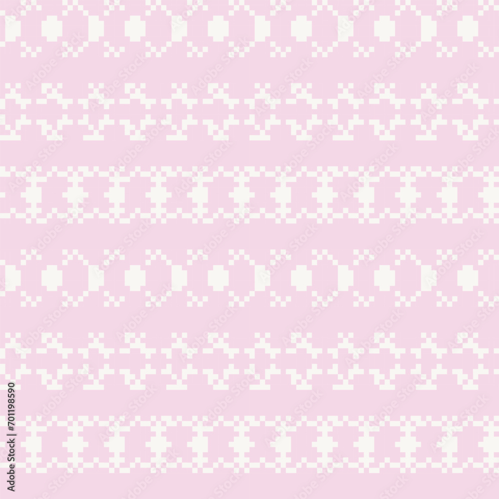 Pastels Argyle Fair Isle Seamless Pattern Design