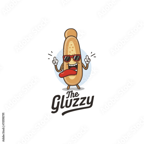 sausage cartoon vector logo
